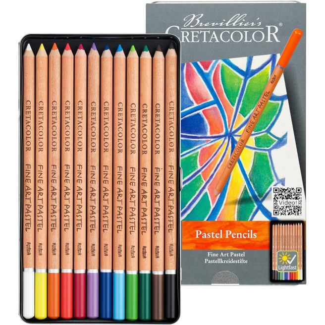 Boîte métal crayons pastel - CRETACOLOR