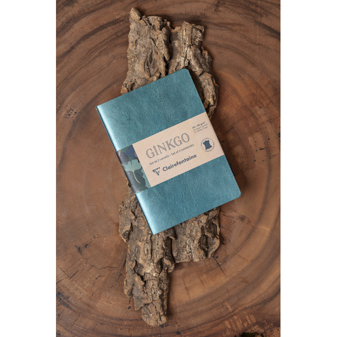 Set of 2 A5 Ginkgo notebooks - Clairefontaine Set of 2 A5 Ginkgo notebooks - Clairefontaine