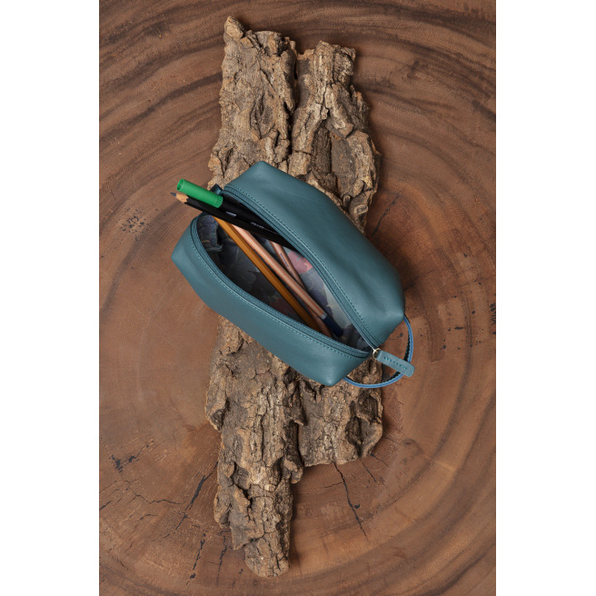 Trousse multi-usages cuir Ginkgo - Clairefontaine Trousse multi-usages cuir Ginkgo - Clairefontaine