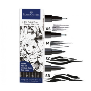 Lot de 4 feutres MANGA BLACKSET- FABER castell Lot de 4 feutres MANGA BLACKSET- FABER castell