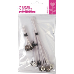 SAC de 30 mèches bougies 6/10/15cm - Graine Créative SAC de 30 mèches bougies 6/10/15cm - Graine Créative