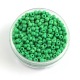 Perle de rocaille vert mat