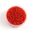 Perle de rocaille rouge transparent