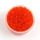 Perle de rocaille orange transparent