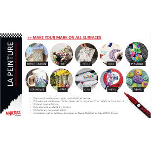 MARBEL Marqueur Universel Acrylique - darwi