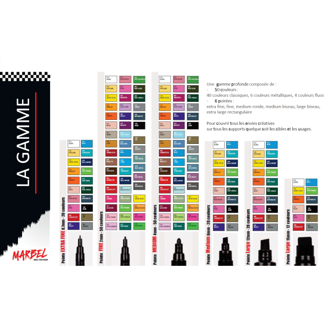 MARBEL Marqueur Universel Acrylique - darwi