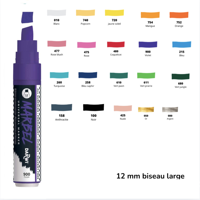 MARBEL Marqueur 12 mm Acrylique - Darwi
