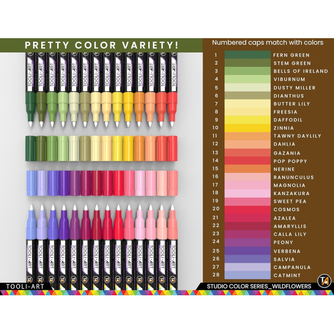 Tooli-art - marqueurs acrylique -  assortiments