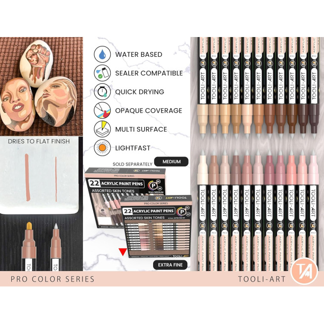 Tooli-art - marqueurs acrylique -  assortiments