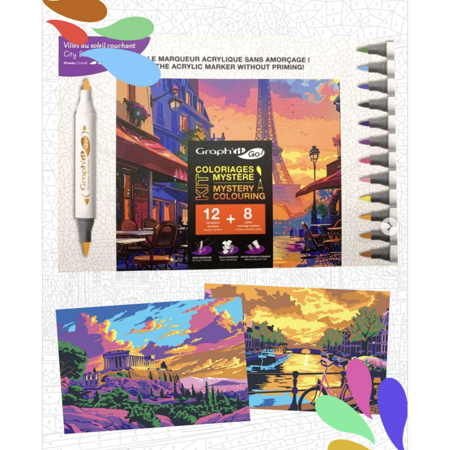 Kit coloriage mystère Graph'it Go Kit coloriage mystère Graph'it Go