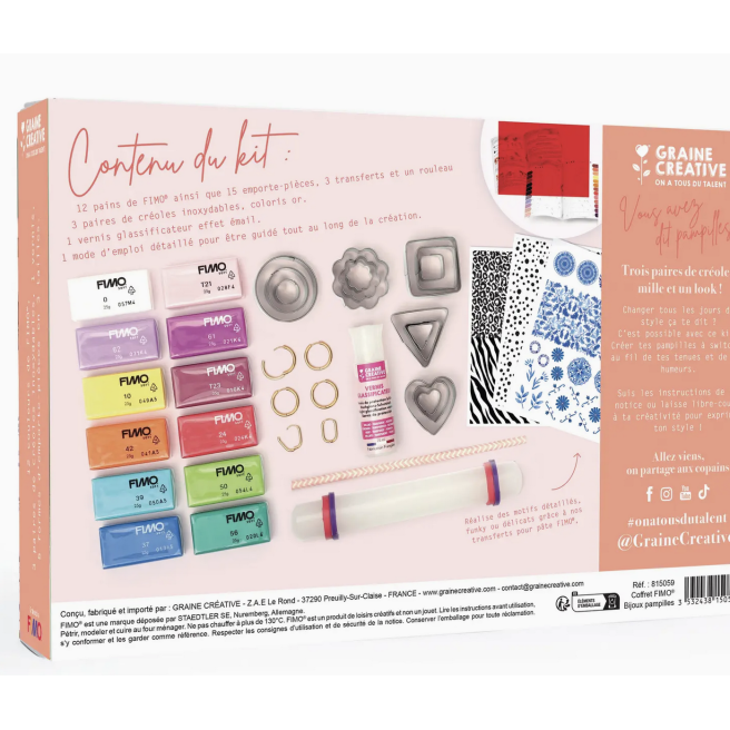 Coffret Fimo bijoux - Graine Créative Coffret Fimo bijoux - Graine Créative