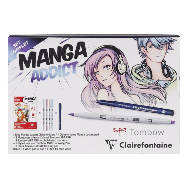 Coffret manga Tombow x Clairefontaine