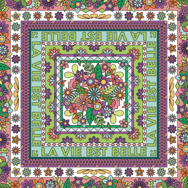 45 x 45 cm - Pongé 9 - Pré-serti