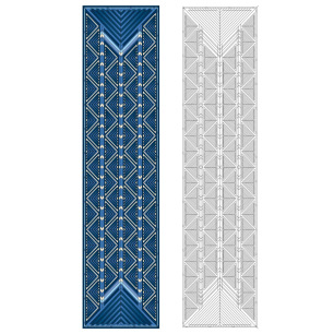 180 x 43 cm - Pongé 9 - Pré-serti