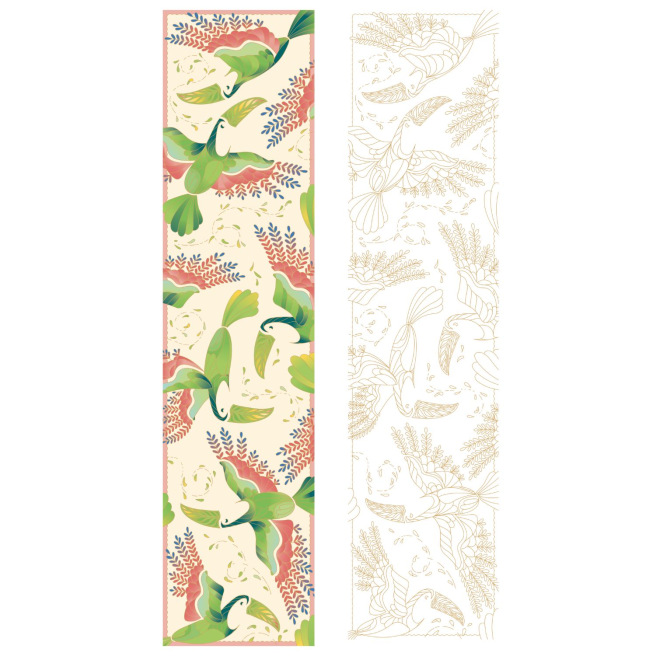 180 x 43 cm - Pongé 9 - Pré-serti