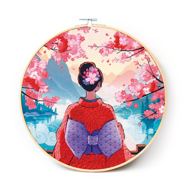 KIT PUNCH NEEDLE CARPE KOI - Graine créative