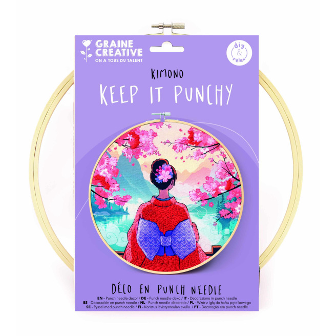 KIT PUNCH NEEDLE CARPE KOI - Graine créative