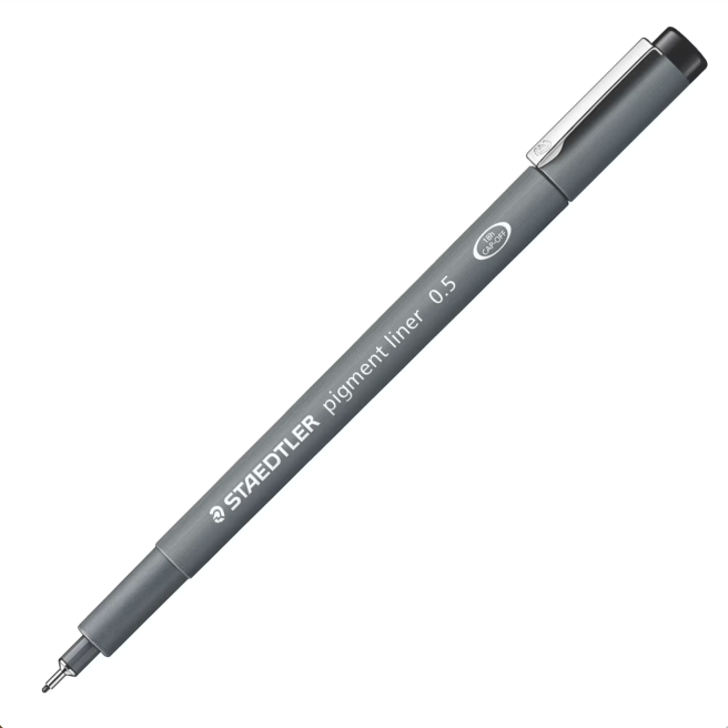 Delineador pigmentado - Bolígrafo de punta fina - Negro - STAEDTLER