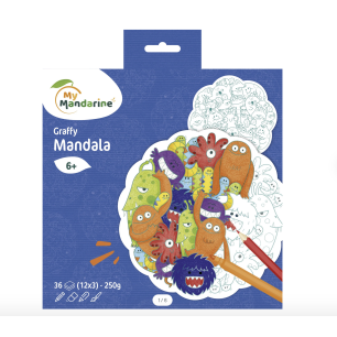 Carnet de coloriage à spirale 20x20 cm - Avenue mandarine