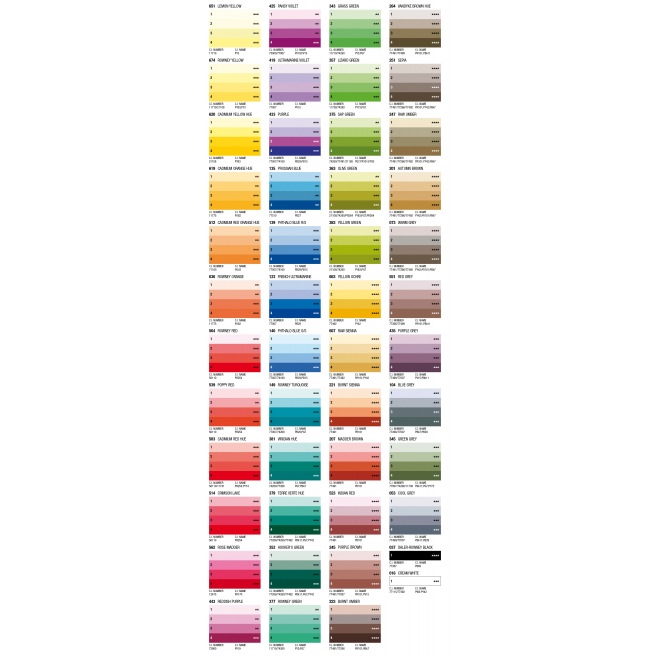 Nuancier Pastels tendres Daler Rowney