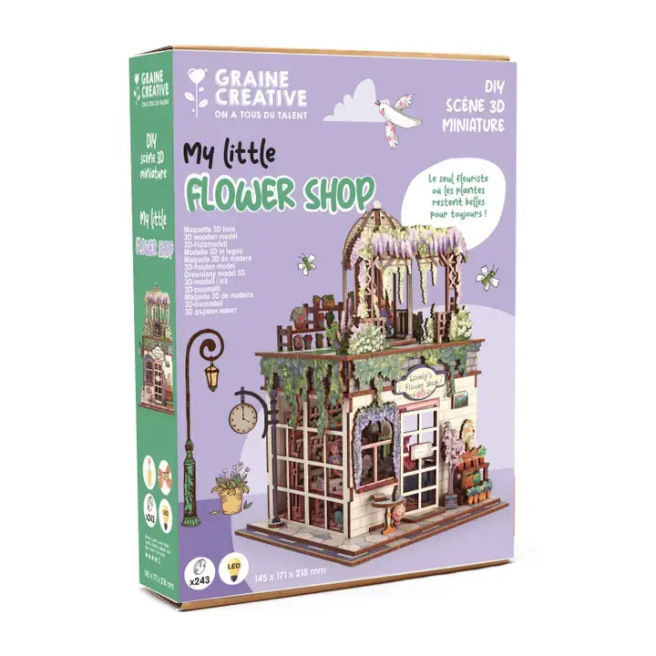 Vitrina 3D de madera – Rincón de libros – Graine Créative