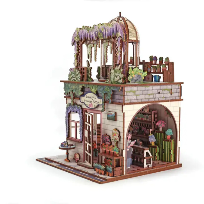 Vitrina 3D de madera – Rincón de libros – Graine Créative