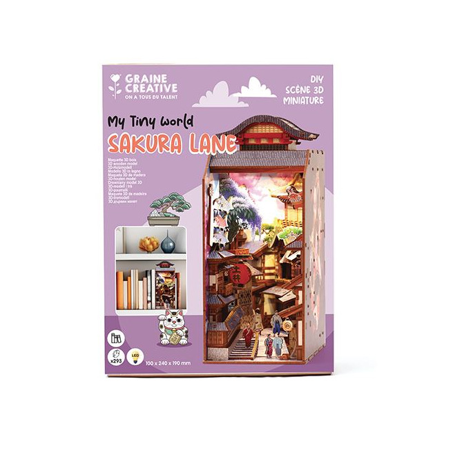Vitrina 3D de madera – Rincón de libros – Graine Créative