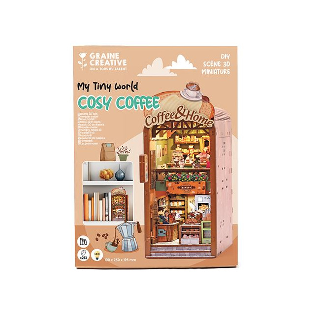 Vitrine 3D bois - Booknook - Graine Créative