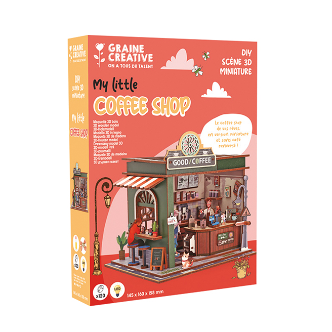 Vitrina 3D de madera – Rincón de libros – Graine Créative