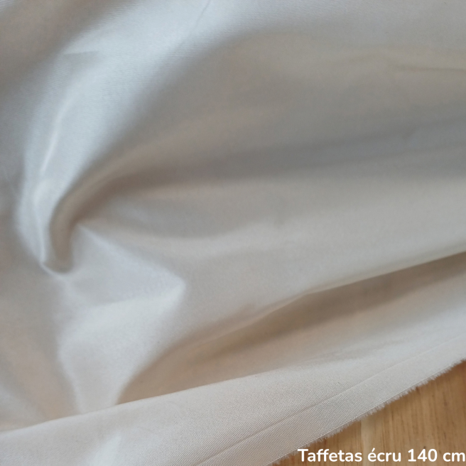 taffetas de soie blanc