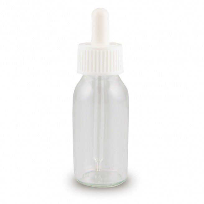 Flacon en verre compte goutte 60ml + bouchon  Flacon en verre compte goutte 60ml + bouchon