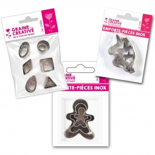 Minis emporte-pièces INOX - Graine Créative Minis emporte-pièces INOX - Graine Créative