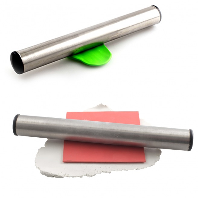Cernit stainless steel roller for polymer clay