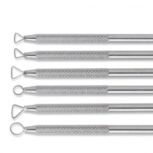 Set of 6 sharpened aluminum peepers