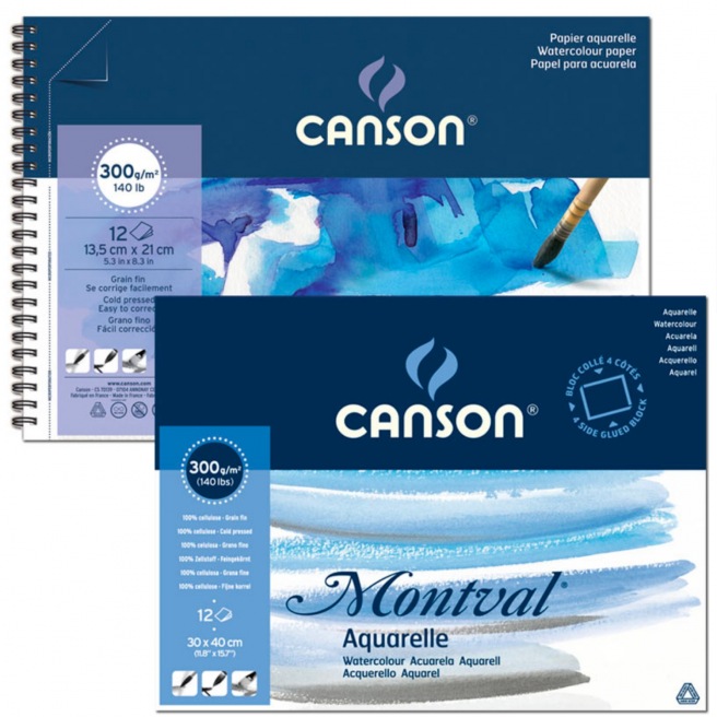 Album spirales Canson® Montval - 300gr/m² - Grain fin Album spirales Canson® Montval - 300gr/m² - Grain fin