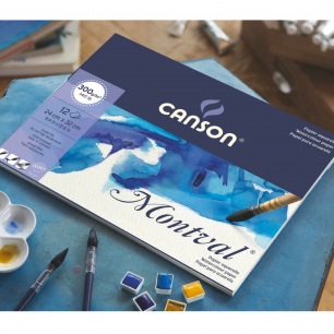 Papier aquarelle - Canson Montval - Rouleau de 1.52 x 10m blanc - Grain fin  - 300 g/m² - Papiers aquarelle - Peinture Aquarelle
