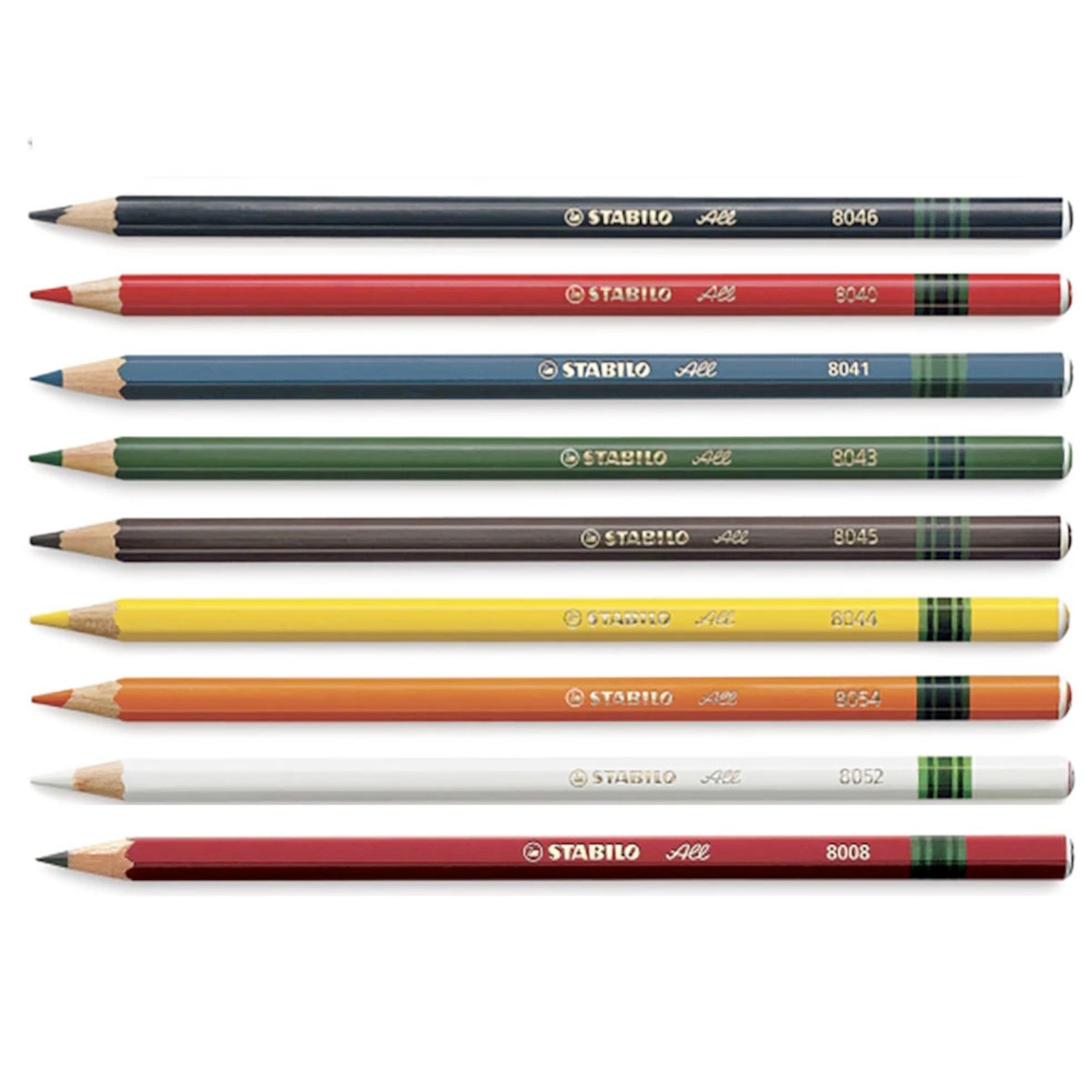 Stabilo Aquacolor Lot de 12 Crayons Aquarellable Noir de bougie