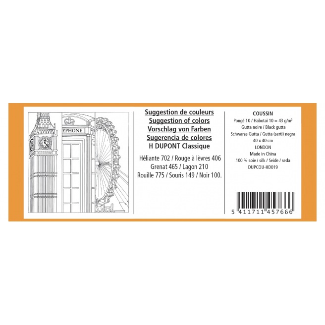 40x 40 cm - Housse coussin - pongé 10 - Pré-serti 40x 40 cm - Housse coussin - pongé 10 - Pré-serti