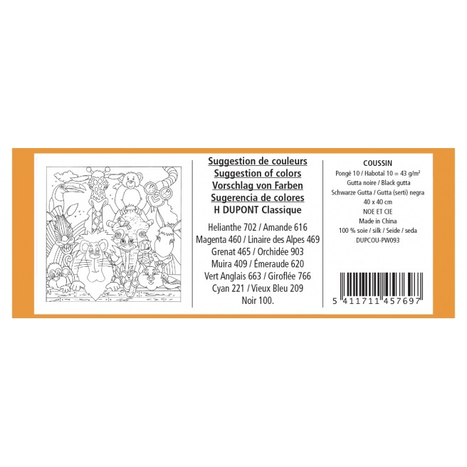 40x 40 cm - Housse coussin - pongé 10 - Pré-serti 40x 40 cm - Housse coussin - pongé 10 - Pré-serti