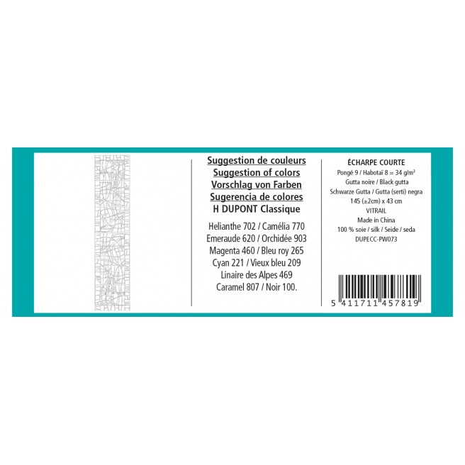 145 x 43 cm - Pongé 9 - Pré-serti