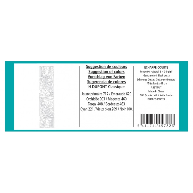 145 x 43 cm - Pongé 9 - Pré-serti