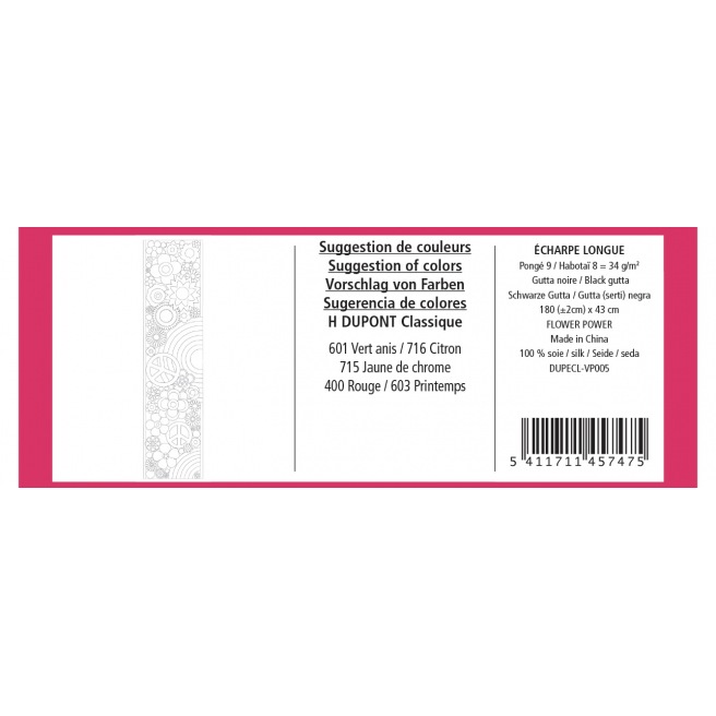 180 x 43 cm - Pongé 9 - Pré-serti 180 x 43 cm - Pongé 9 - Pré-serti