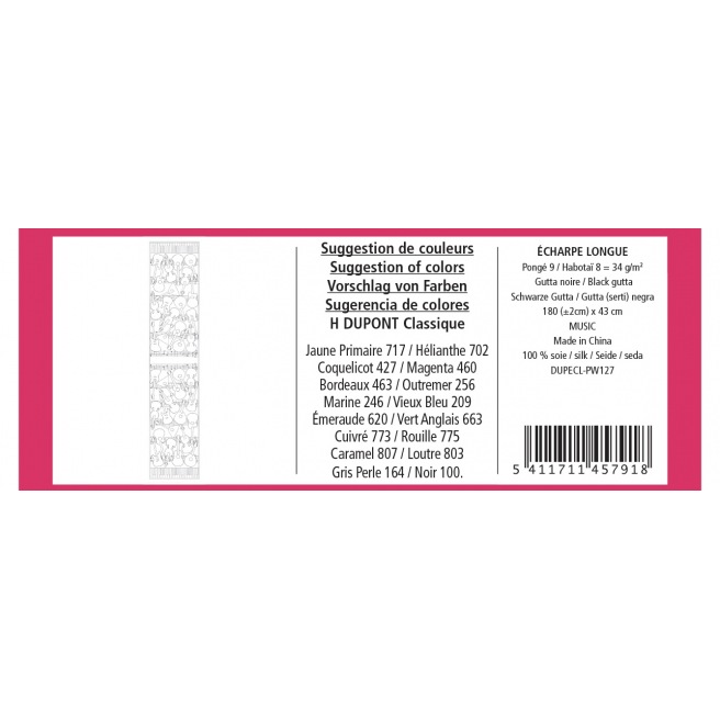 180 x 43 cm - Pongé 9 - Pré-serti 180 x 43 cm - Pongé 9 - Pré-serti