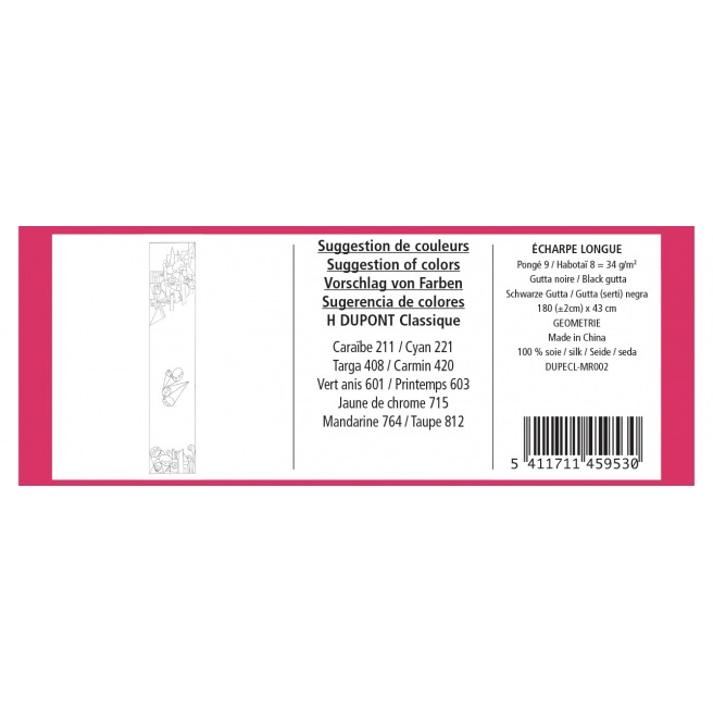 180 x 43 cm - Pongé 9 - Pré-serti