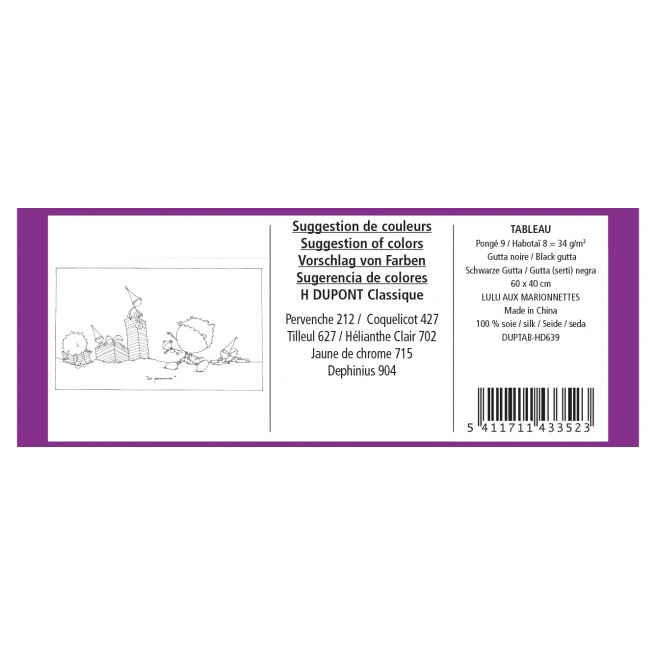 Tableaux - Pongé 9 - Pré-serti Tableaux - Pongé 9 - Pré-serti