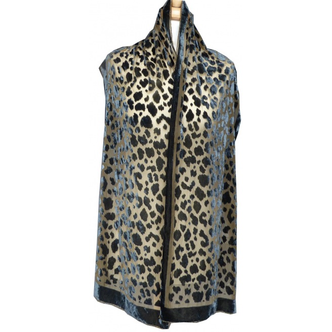 Echarpes en velours dévoré - Blanches à teindre - 180 x 32 cm Echarpes en velours dévoré - Blanches à teindre - 180 x 32 cm