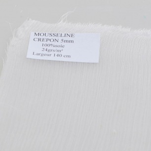 Crepon mousseline - per meter - Mousseline crepon 5 mm 22g - 140 cm