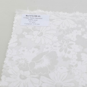 Crêpe Satin 12 Jacquard Pure soie - Au mètre Crêpe Satin 12 Jacquard Pure soie - Au mètre