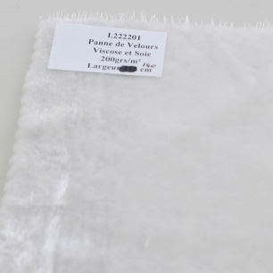 Plain velvet - Silk 18% / Viscose 82% - By the meter