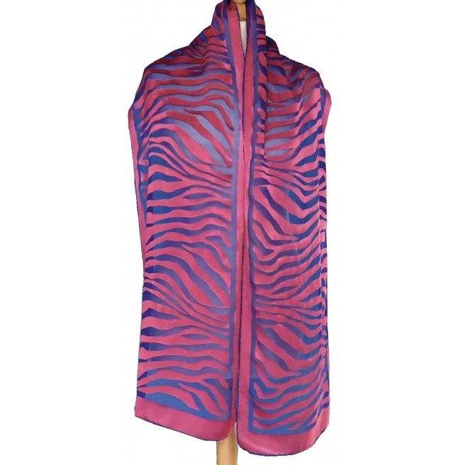 Echarpes en satin dévoré - Blanches à teindre - 180 x 32 cm Echarpes en satin dévoré - Blanches à teindre - 180 x 32 cm